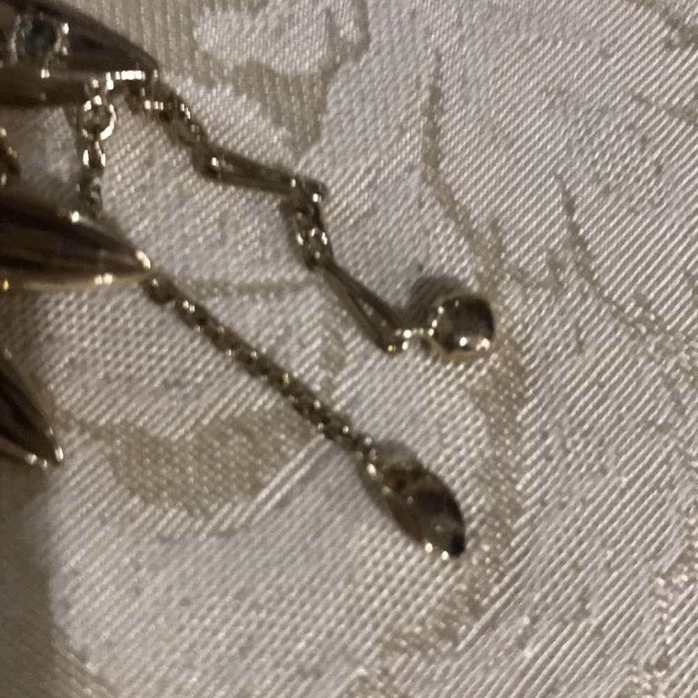 Large Christian Dior Crystal Pink & Black Stone Pendant - Picture 9 of 12